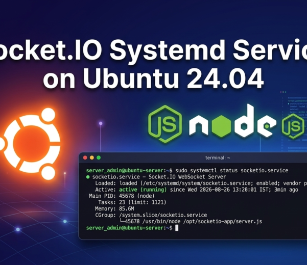 Socket.IO Systemd Service setup on Ubuntu 24.04 guide banner