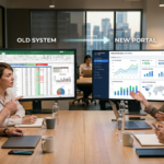 Business transitioning from legacy software and Excel processes to a custom web portal