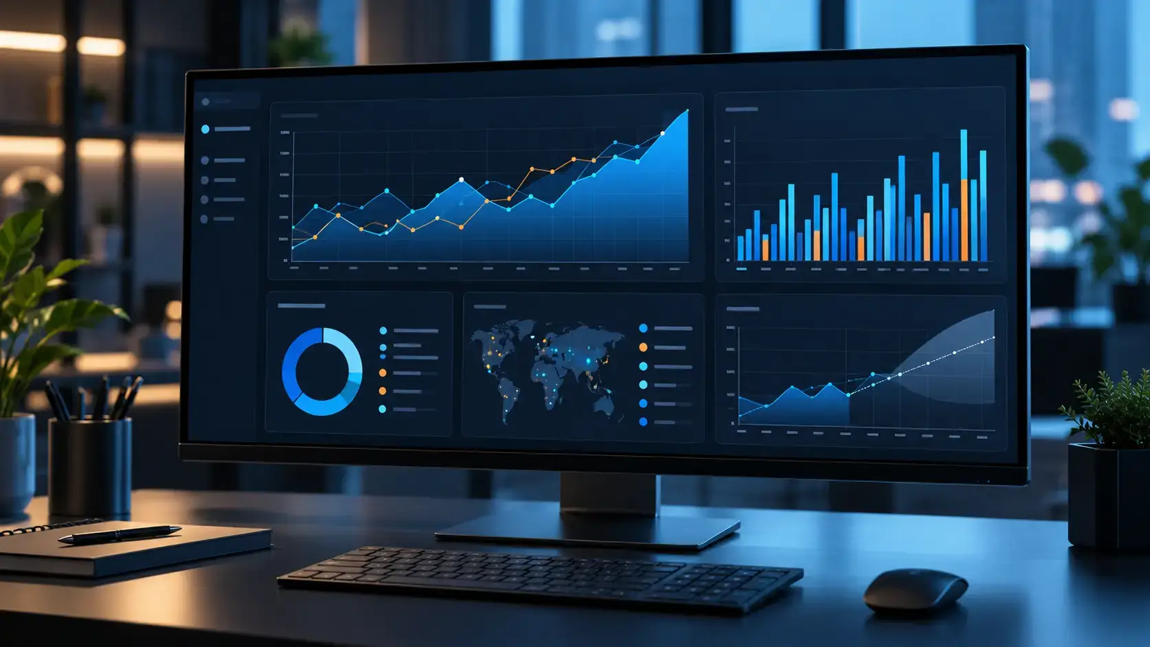 Python AI business intelligence dashboard interface