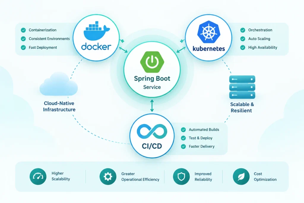 Cloud‑native infrastructure supporting Spring Boot services