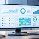 AI-powered business intelligence lead generation - AI business intelligence dashboard visualizing lead generation metrics
