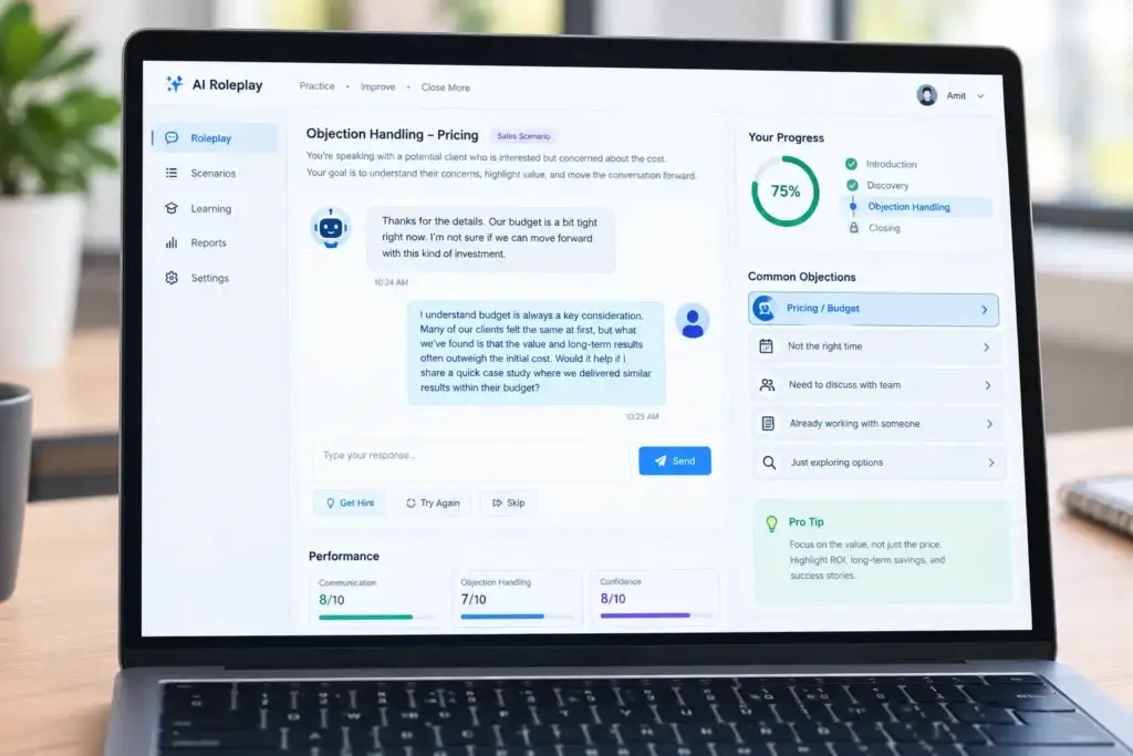 AI roleplay sales training