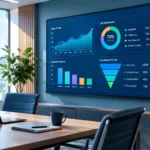 Business intelligence sales analytics dashboard visualizing call data